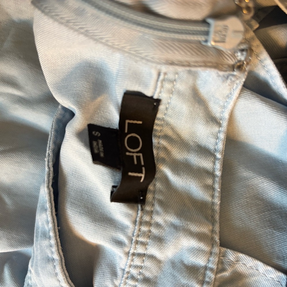 Loft Light Blue Drawstring Jumpsuit - image 3